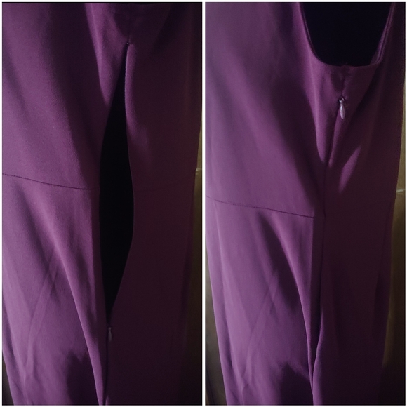 NWT Mushare Dark Red One Shoulder Ruched Cocktail Formal Long Maxi Dress XL - Picture 9 of 13